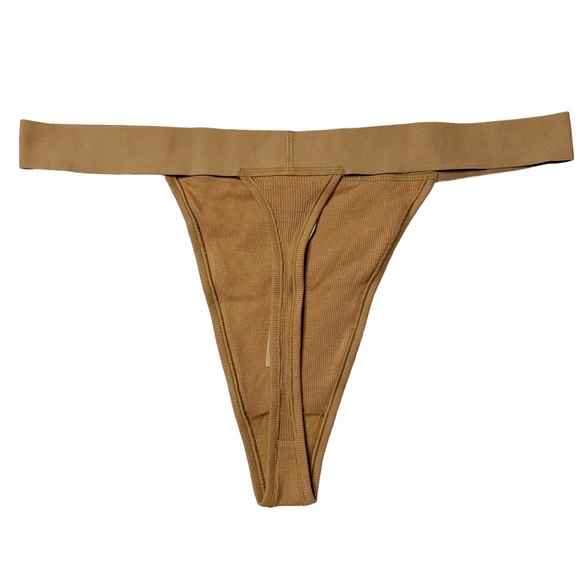 NWT Skims Cotton Rib Thong in Camel Women’s 2X - Picture 3 of 9